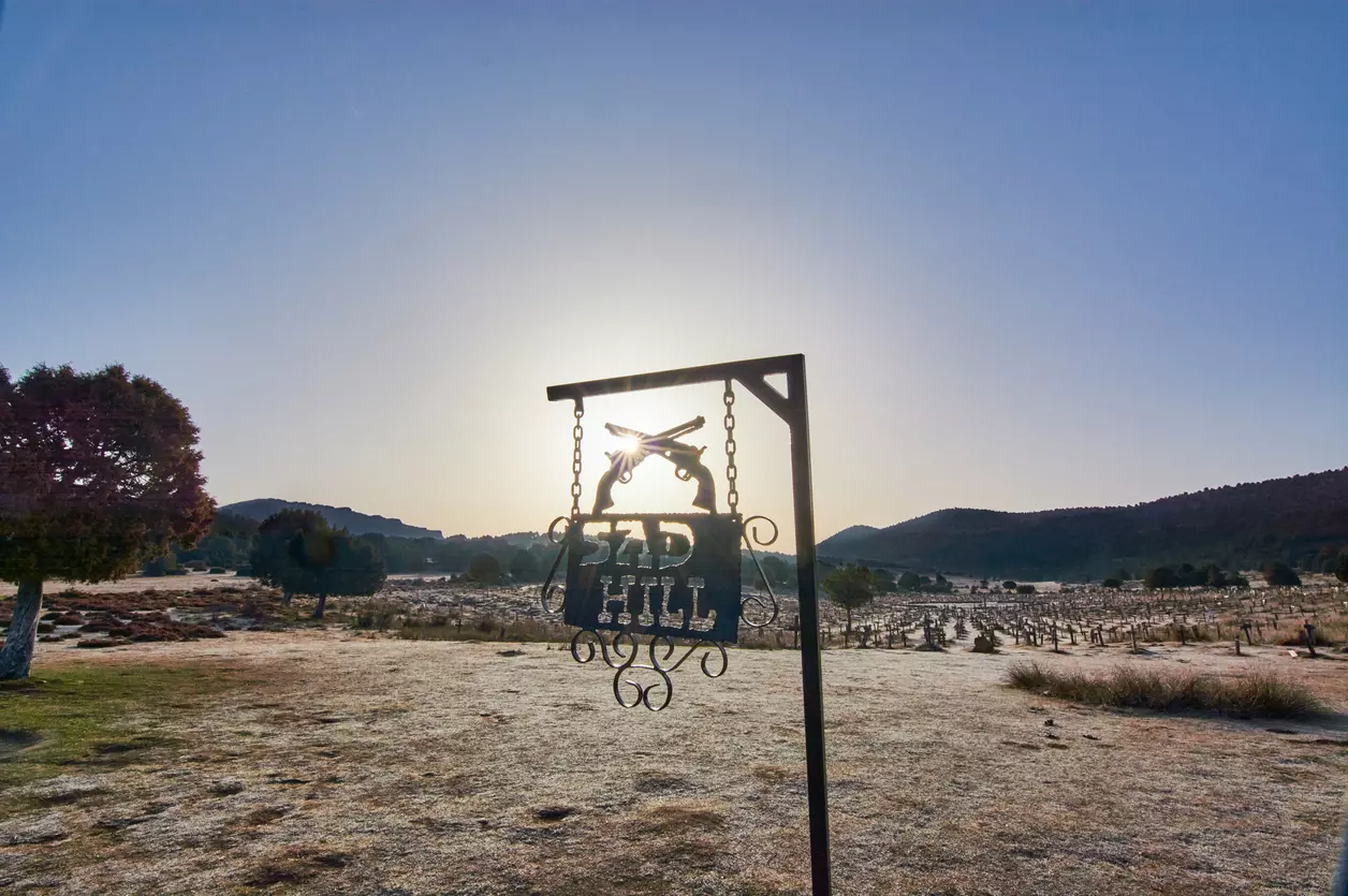 Der Sad Hill Friedhof aus dem Film „The Good, the Bad and the Ugly“ in Santo Domingo de Silos, Burgos
